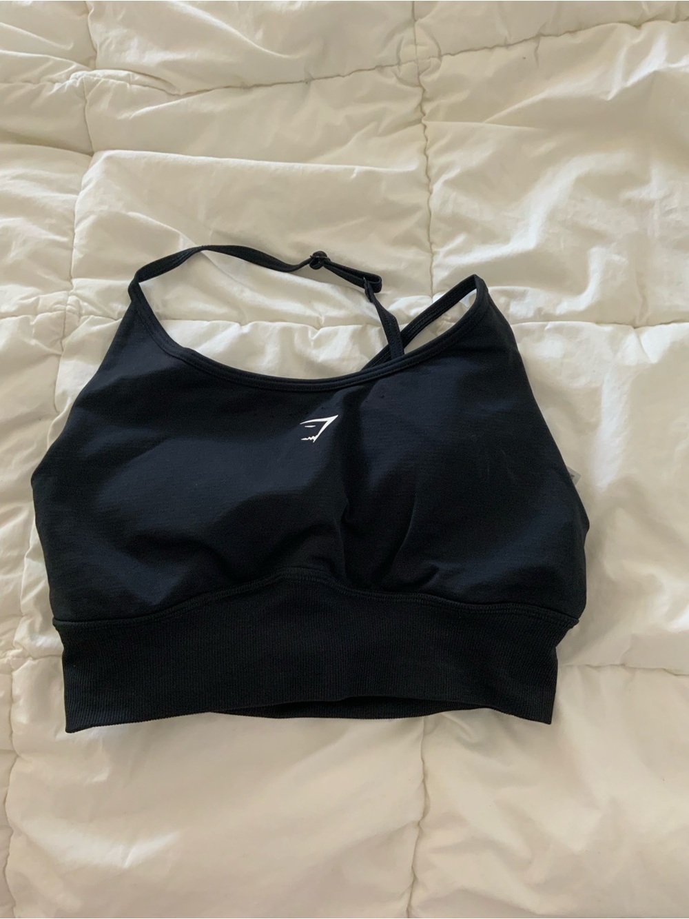 Gymshark Black Seamless Racerback Sports Bra
